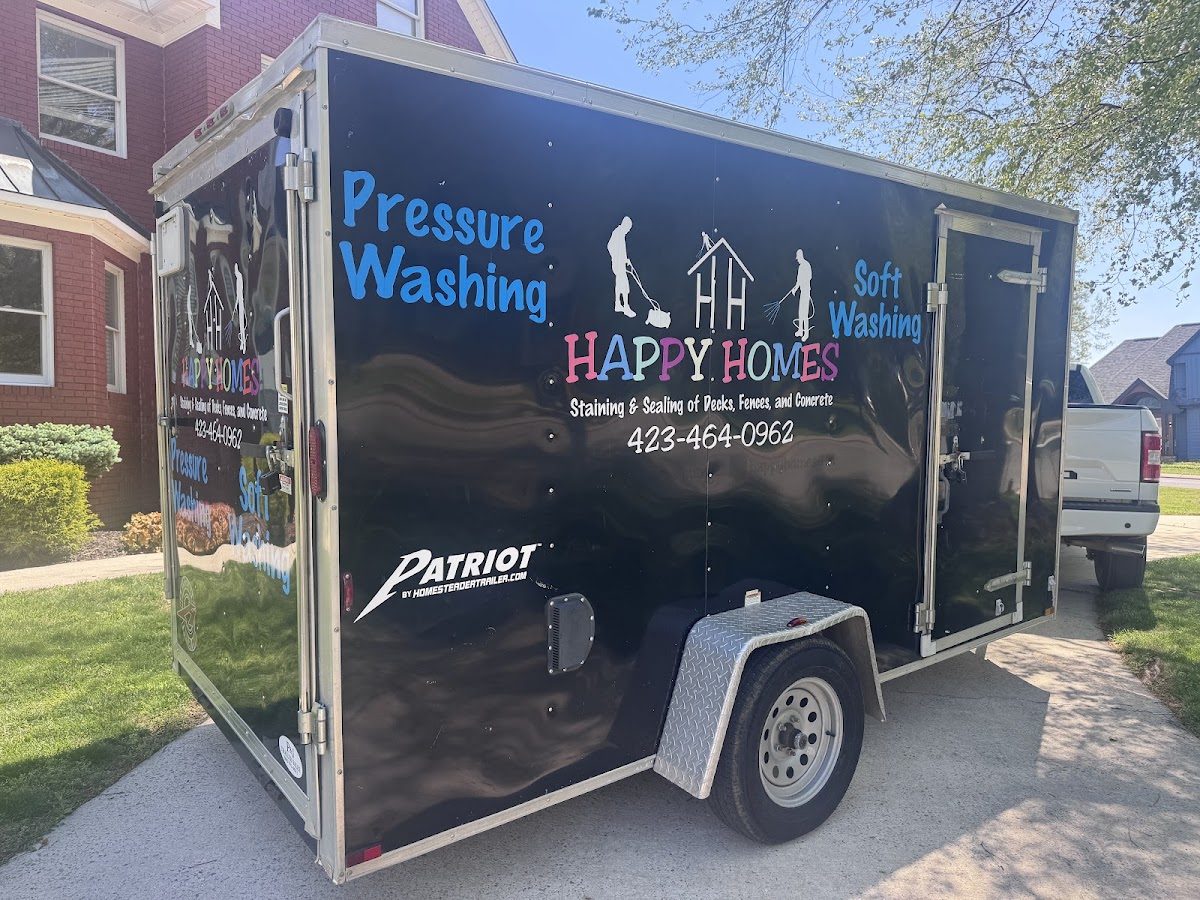 Happy Homes branded trailer
